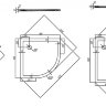 Душевой поддон АКВАТОН Калифорния 90x90 см четверть круга